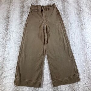 Madewell Khaki Wide-Leg Pants Size 23 – Paint Marks